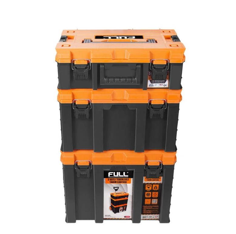 Full 3 Katlı Tekerlekli Takım ÇantasıI CASE3KTC