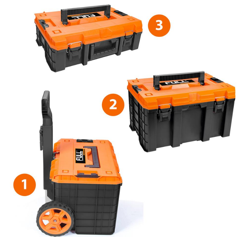 Full 3 Katlı Tekerlekli Takım ÇantasıI CASE3KTC