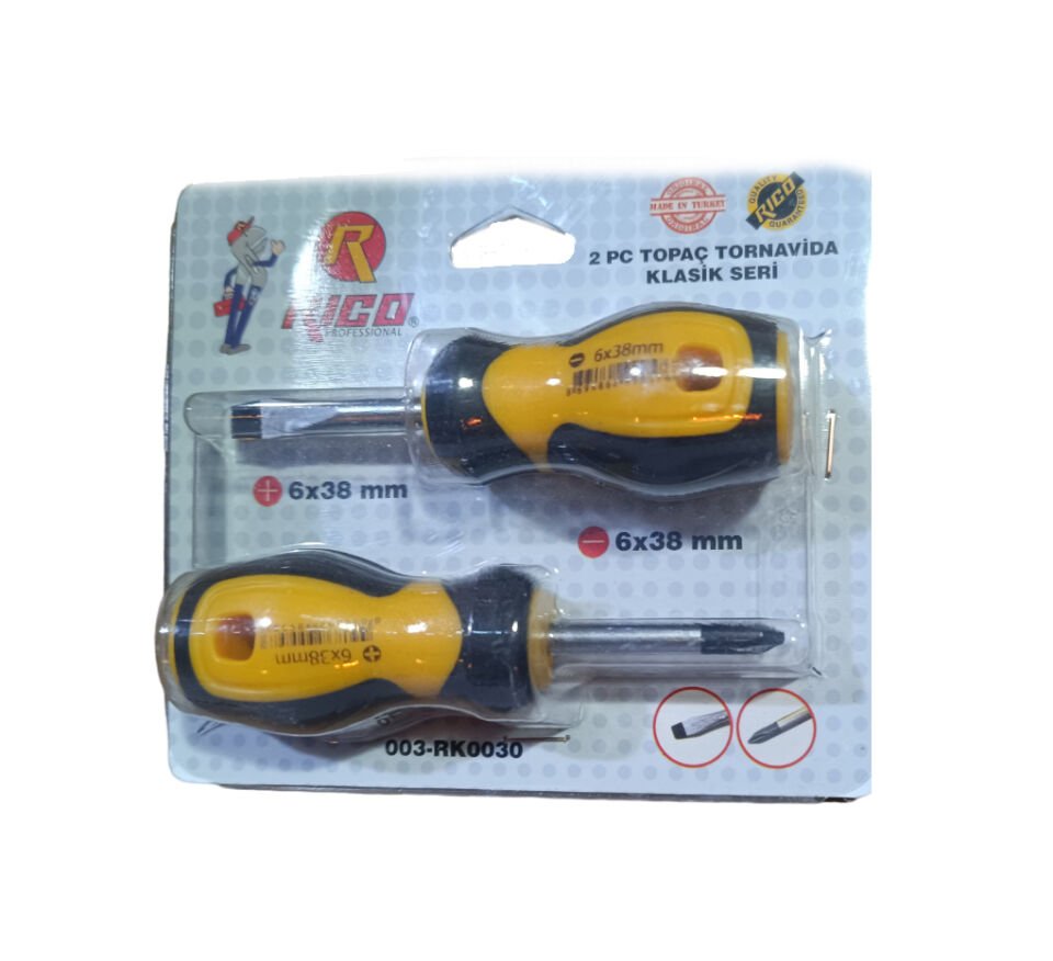 Rico RK0030 Topuz Tornavida 6x38 MM 2 Lİ