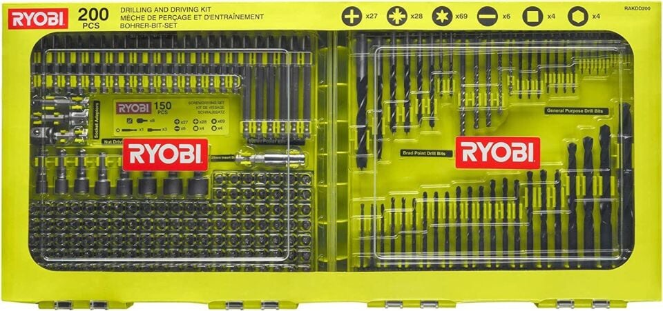 Ryobı 200 Parça Delme Vidalama Seti RAKDD200 5132004668