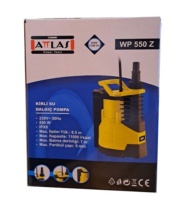 Attlas Kirli Su Dalgıç Pompa WP 550 Z