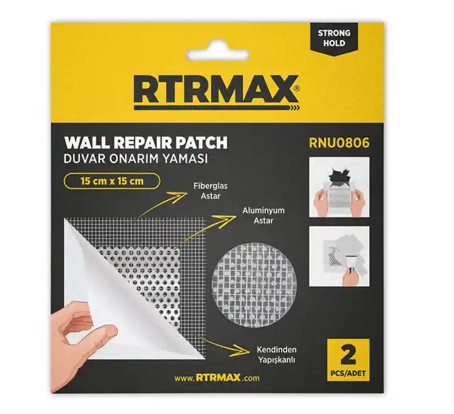 Rtrmax Duvar Onarım Yaması 2'Li 15CM*15CM RNU0806
