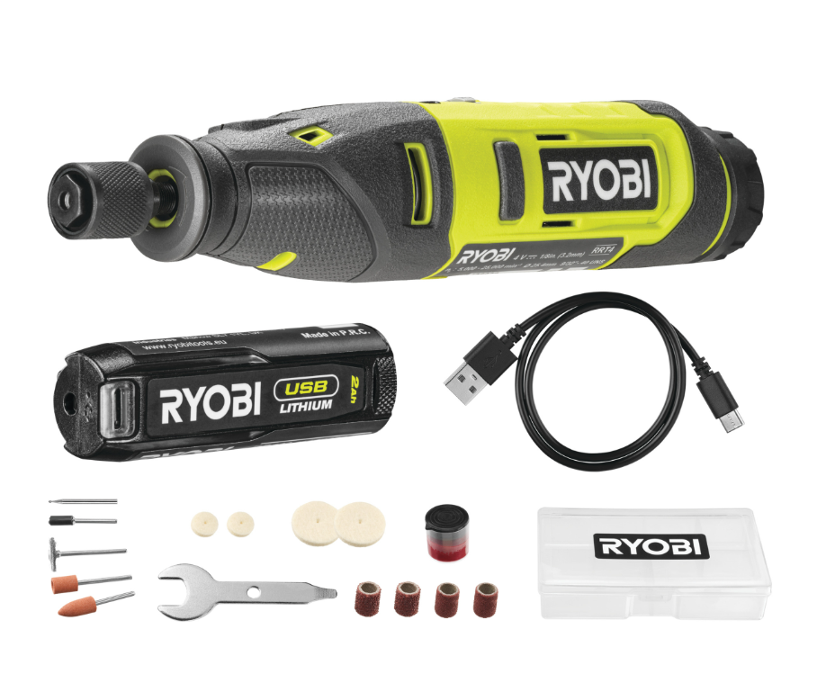 Ryobi RRT4-120GA15 4V 2,0 Ah Akülü Gravür Seti 15 Parça 5133005634