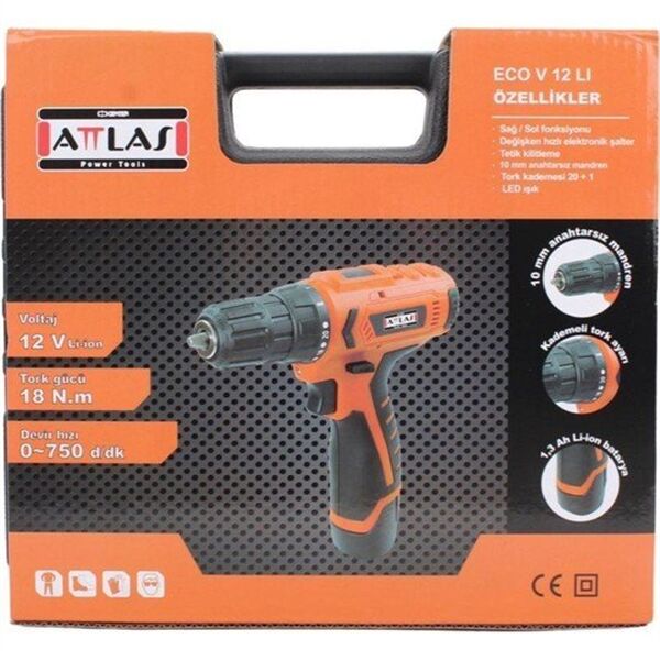 Attlas Akülü Matkap Eco V 12lı