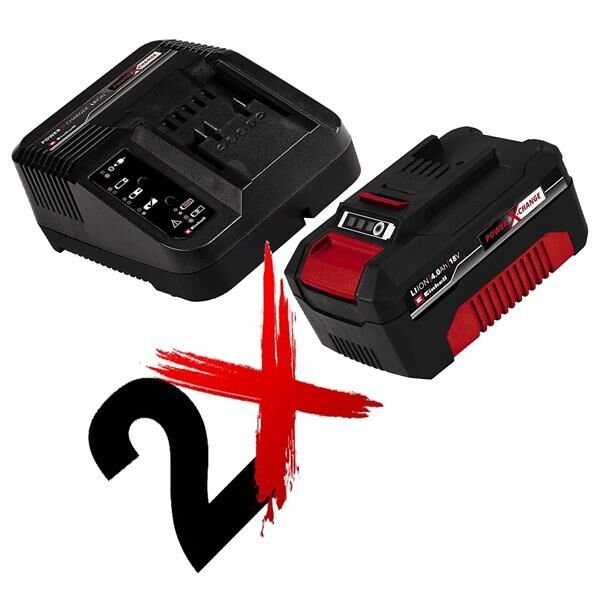 Einhell 18V Professional Set – Darbeli Vidalama, Pnömatik Matkap, Vidalama, Taşlama + Çanta, Tam Aksesuar + 2x4.0Ah + 1x2.5Ah ve Şarj Aleti