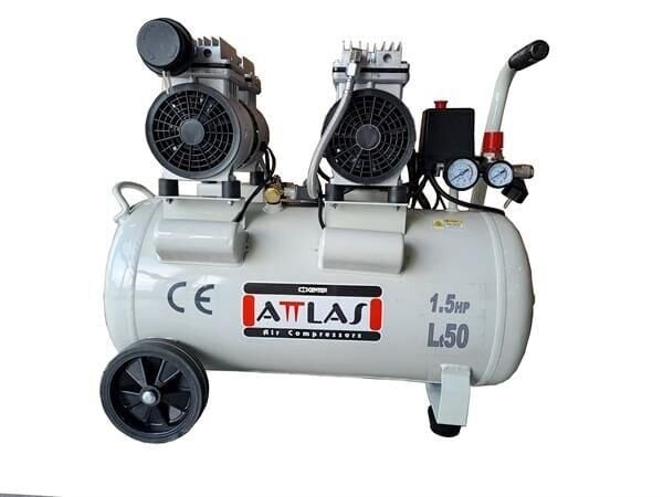 Attlas Sessiz Monofaze Kompresör 50 LT 1.5 HP SK2050