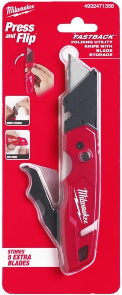 Milwaukee Fastback Maket Bıçağı Yedekli Yeni 4932471358