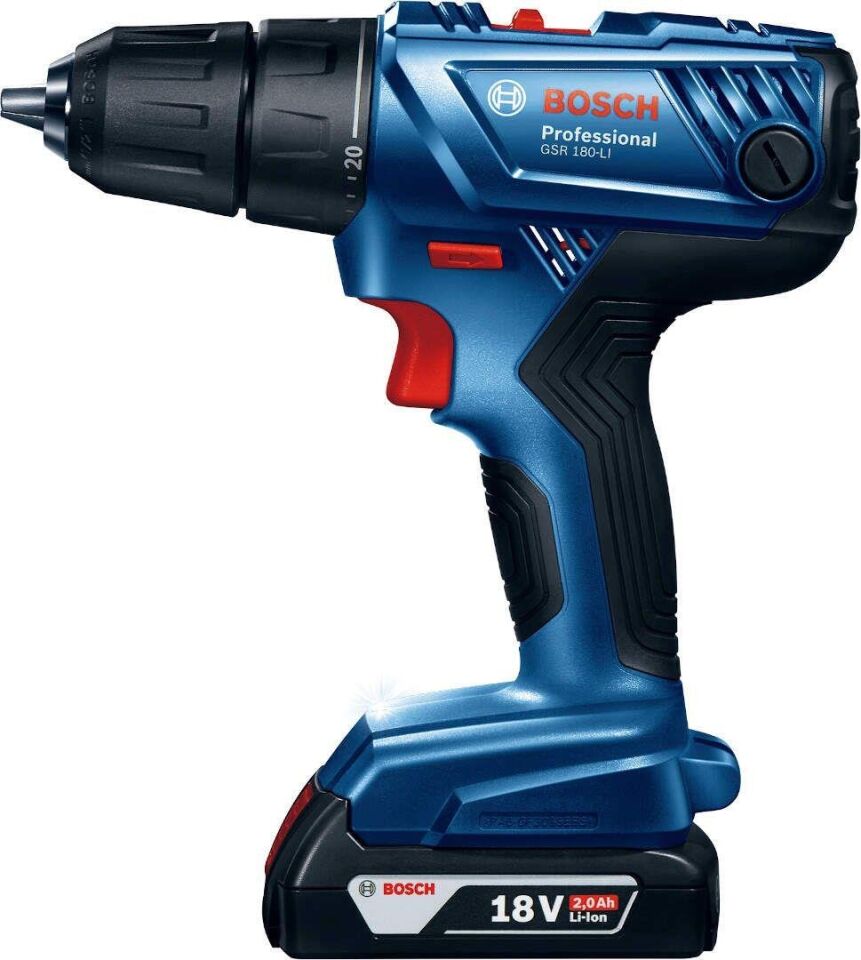 Bosch GSR 180-LI 2x2.0Ah Çift Akülü Şarjlı Matkap 06019F810A