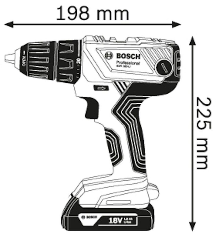 Bosch GSR 180-LI 2x2.0Ah Çift Akülü Şarjlı Matkap 06019F810A