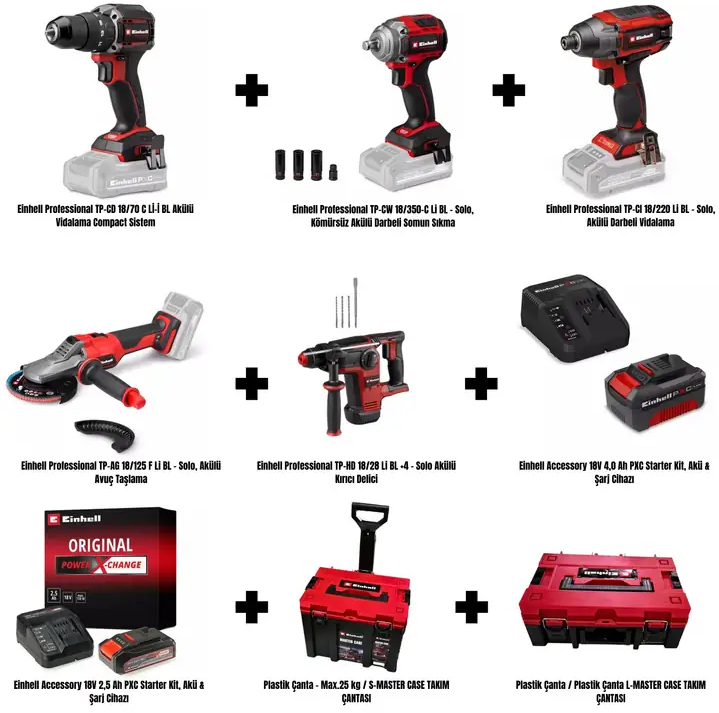 Einhell Profesyonel Makine Seti Kprof Set 008