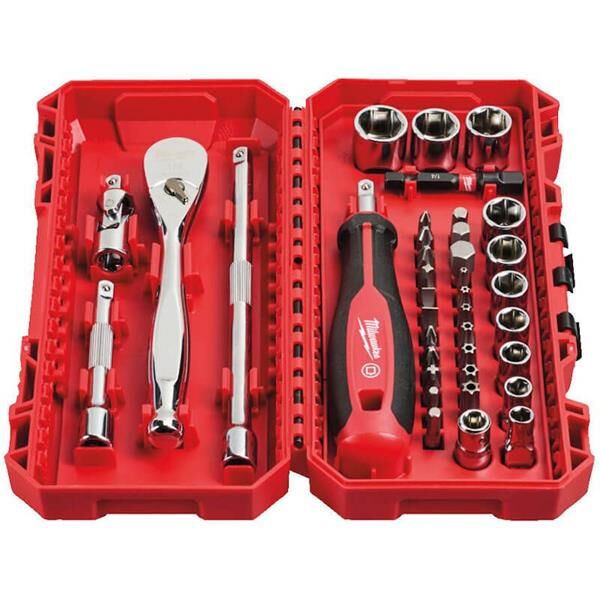 Milwaukee 1/4 Cırcır Ve Tornavida Kollu Lokma Set 38 Parça 4932498381