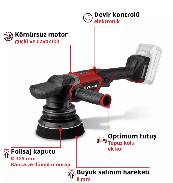 Einhell Cp-Ep 18*125 Lİ BL Solo Polisaj Makinası 2093330