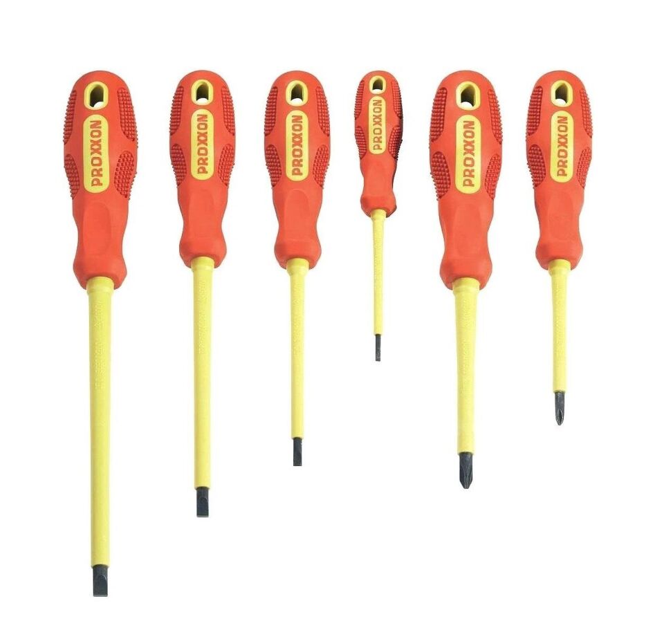 Proxxon 22630 Tornavida Seti Düz + Yıldız İzoleli 6 Parça