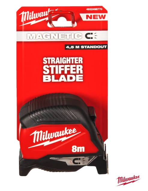 Milwaukee Şerit Metre Manyetik 8 MT 4932498770