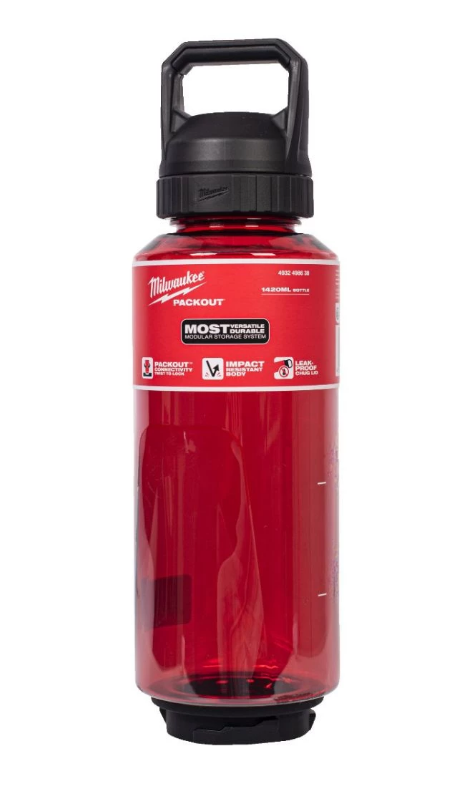 Milwaukee Packout Termos Şişe 1420 ML Kırmızı Kapaklı 4932498638
