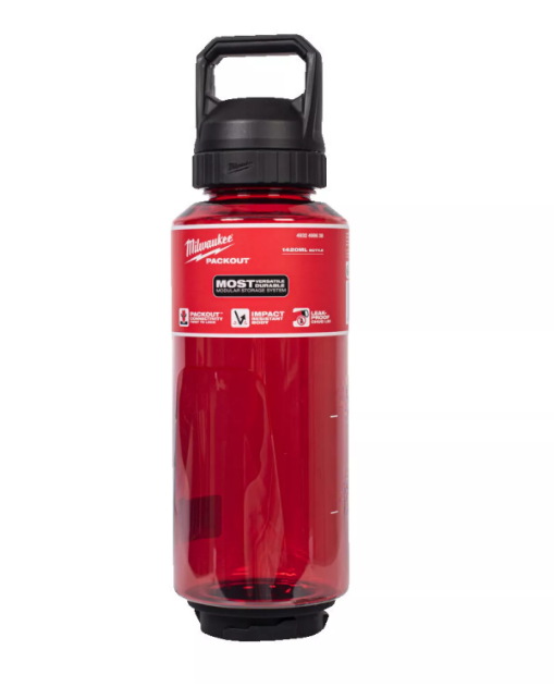 Milwaukee Packout Termos Şişe 1420 ML Kırmızı Kapaklı 4932498638