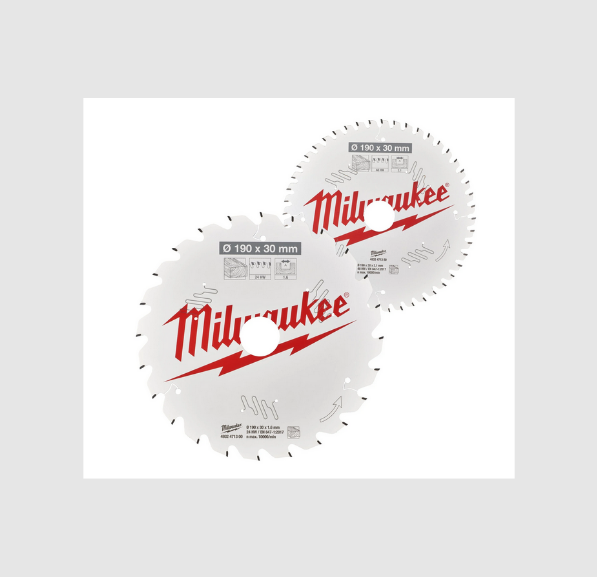 Milwaukee Sunta Kesme Testeresi 190*24mm 48 Diş 2'Li 4932479574