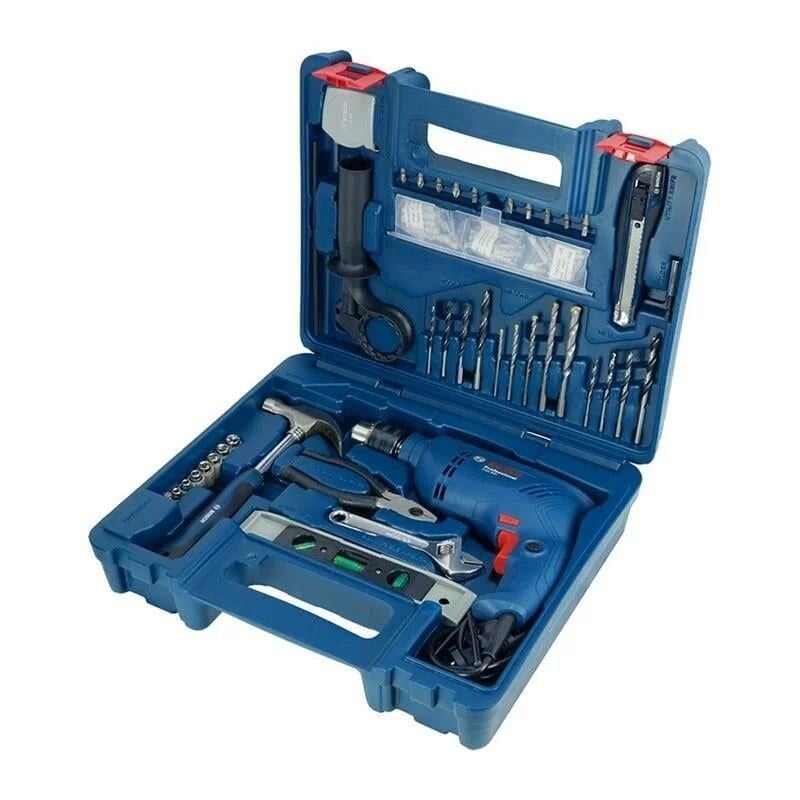 Bosch GSB 600 Darbeli Matkap Set 600W + 100 Parça Aksesuar Seti