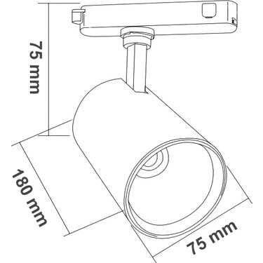 Ack Led Ray Armatür 30w Siyah Kasa 3000K AD30-01101