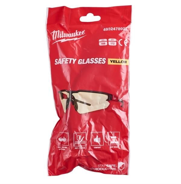 Milwaukee Geliştirilmiş Koruyucu Gözlük Sarı Cam 4932478927