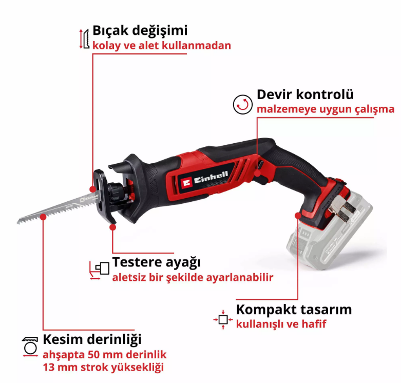 Einhell Te-Ap 18/13 Li Solo Kılıç Testere 4326315