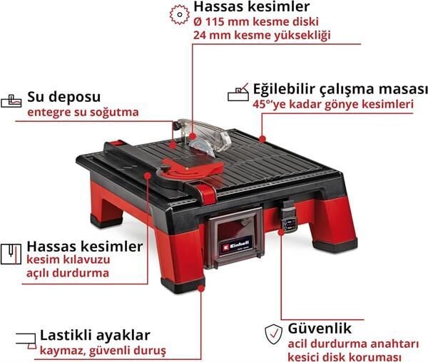 Einhell TE-TC 18/115 Lİ Solo Akülü Seramik Kesme Makinası 4301190