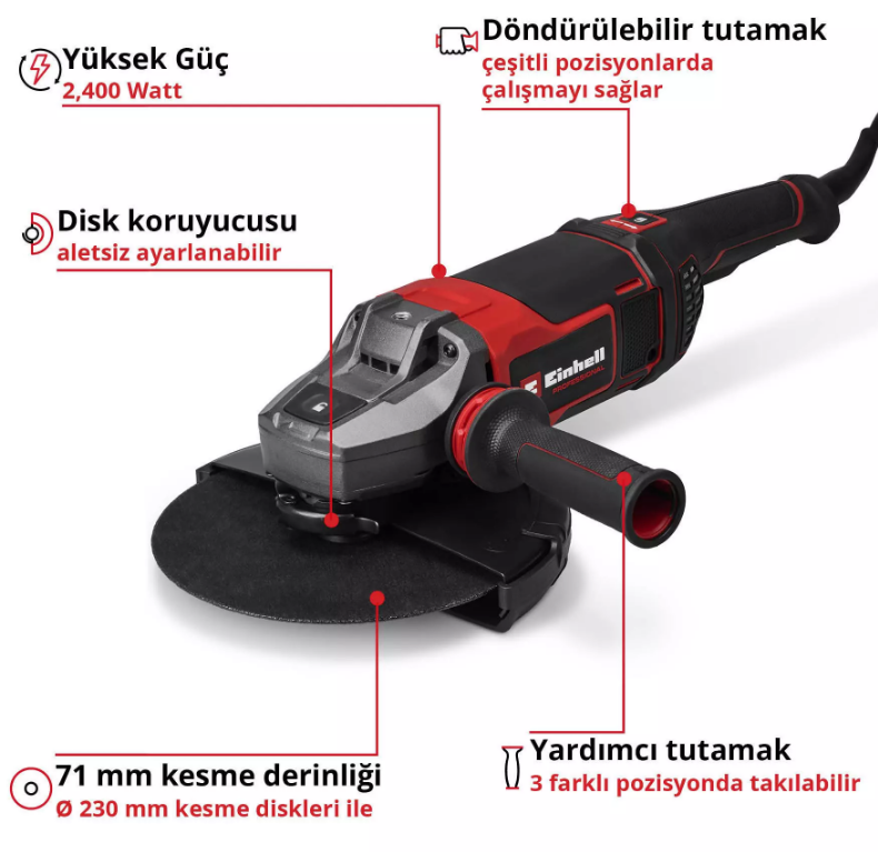 Einhell TP-AG 230/2400 Avuç Taşlama 4430895