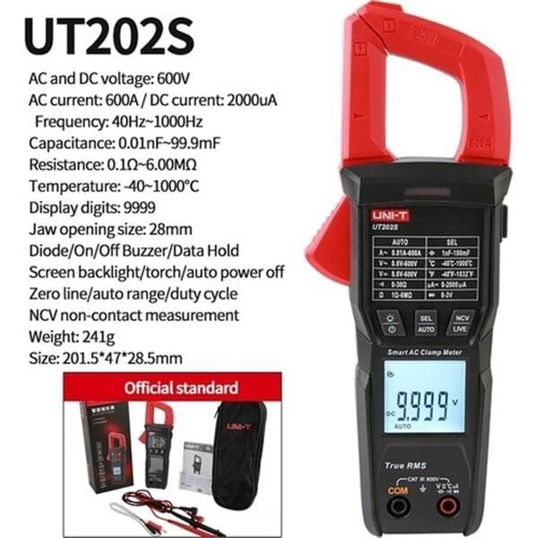 Uni-T UT202BT Dijital Pens Ampermetre Bluetooth Bağlantılı 600A Test Cihazı