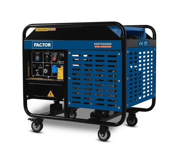 Factor KDK15000RE Dizel Jeneratör 15KVA Marşlı Monofaze