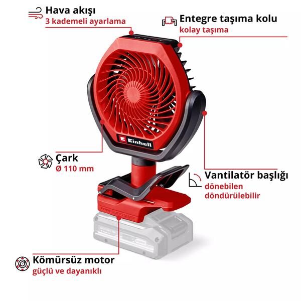 Einhell GC-CF 18/110 Lİ Solo Vantilatör 3408061
