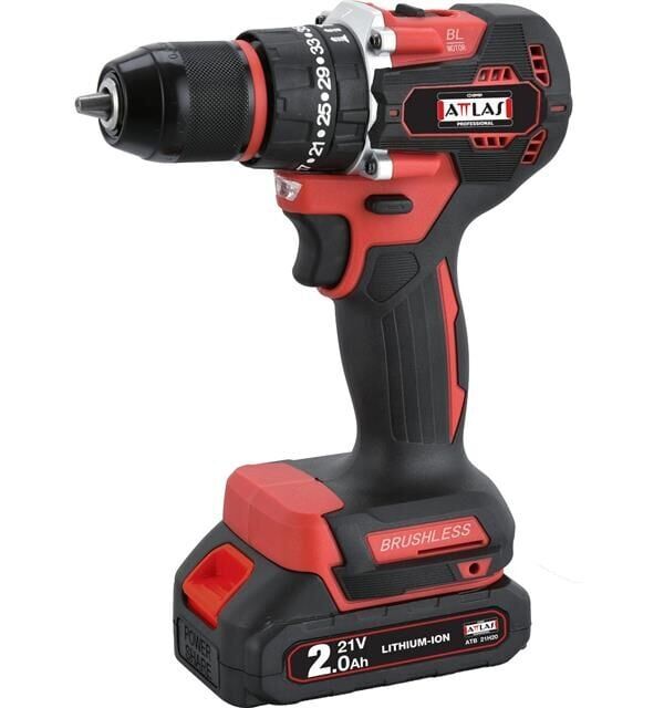 Attlas ATB 21 BLPD-202C 21V 2x2.0 Ah Çift Akülü Kömürsüz Darbeli Matkap
