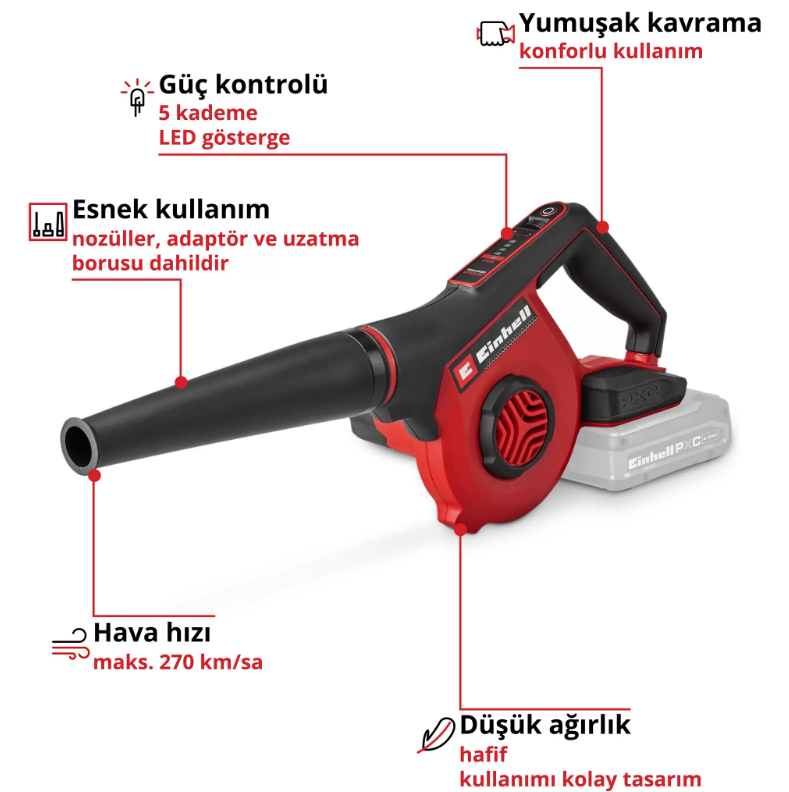 Einhell Te-Cb 18/270 Lİ - Solo Akülü Üfleme Makinesi 3408045