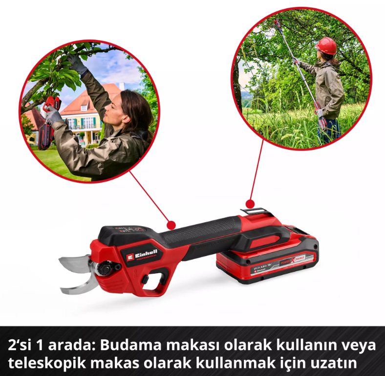 Einhell GP-LS 18/28 Lİ T BL - Solo Akülü Dal Budama Makası Teleskopik 3408330