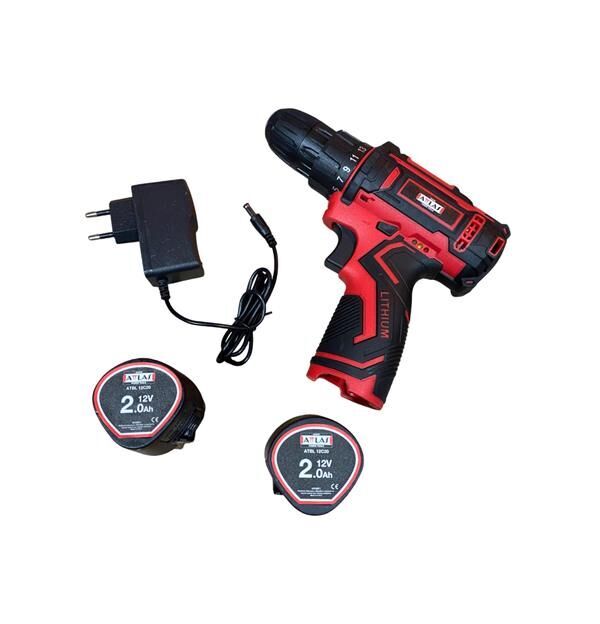 Attlas Eco CDD-202C Kutulu 2 X 2.0 AH 12V 28 NM Tork Akülü Vidalama Matkap