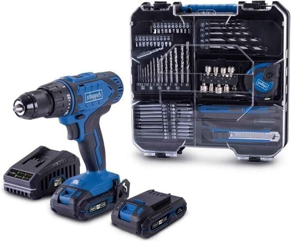 Scheppach C-DTB74/2-X Şarjlı Matkap 20V 2x2AH Akülü 74 Parça Aksesuar Seti