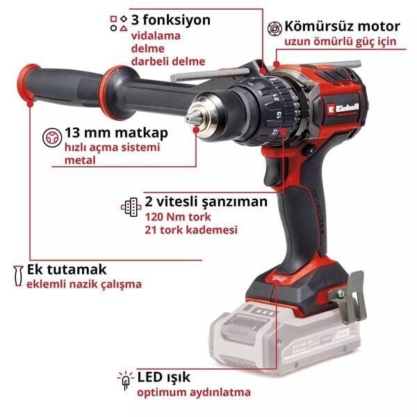 Einhell TP-CD 18/120 Lİ-İ BL Solo Darbeli Vidalama 4514310