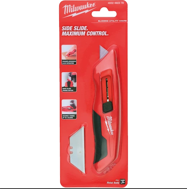 Milwaukee Sürgülü Maket Bıçağı Yedekli  4932492378