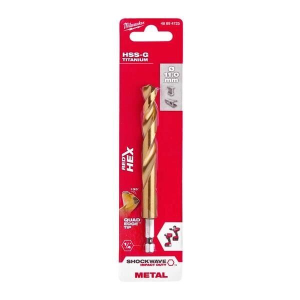 Milwaukee 11X125 HSS-G MM Hex Girişli Metal Matkap Ucu 48894725