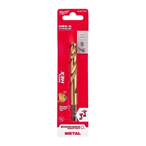 Matkap 10.5x122 MM Hex Girişli  Metal Matkap Ucu 48894724