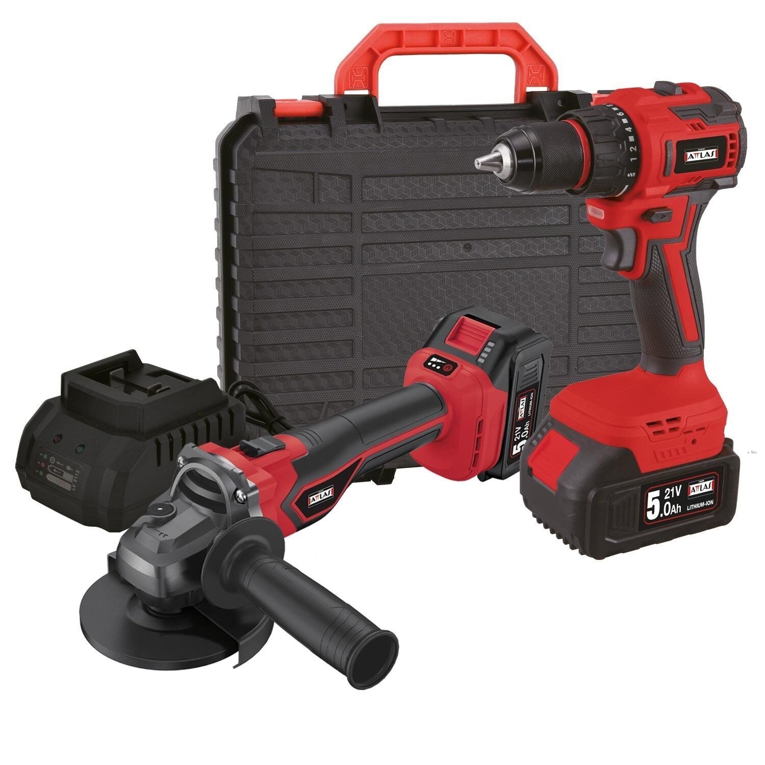 Attlas ATBL 21 2\'Lİ Kömürsüz Set Akülü Darbeli Matkap + Taşlama A0104099