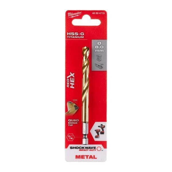 Milwaukee 8x 111 MM HSS-G Hex Girişli Metal Matkap Ucu 48894719