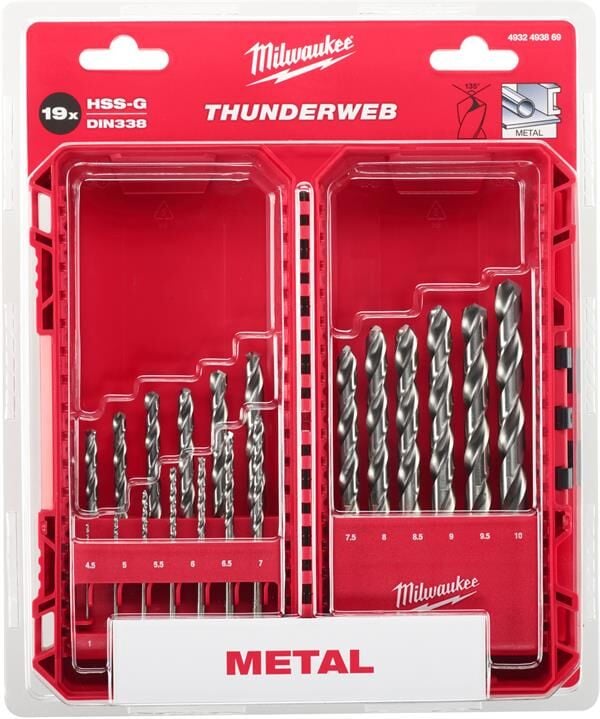 Milwaukee Metal Matkap Ucu Set 19 Parça (1-10) Thunderweb Seri 4932493869