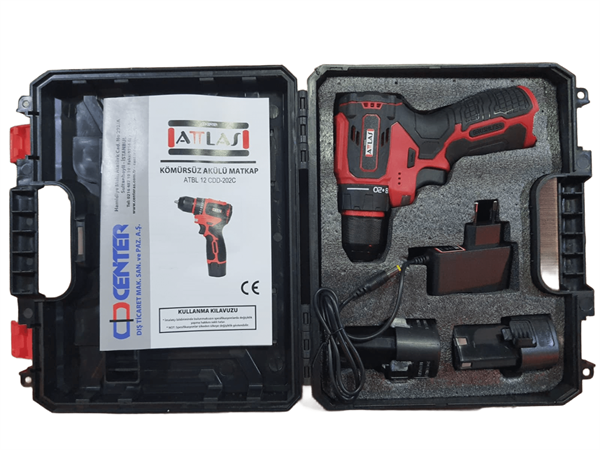 Attlas Atbl 12 Cdd-202C 12V Akülü Kömürsüz Matkap