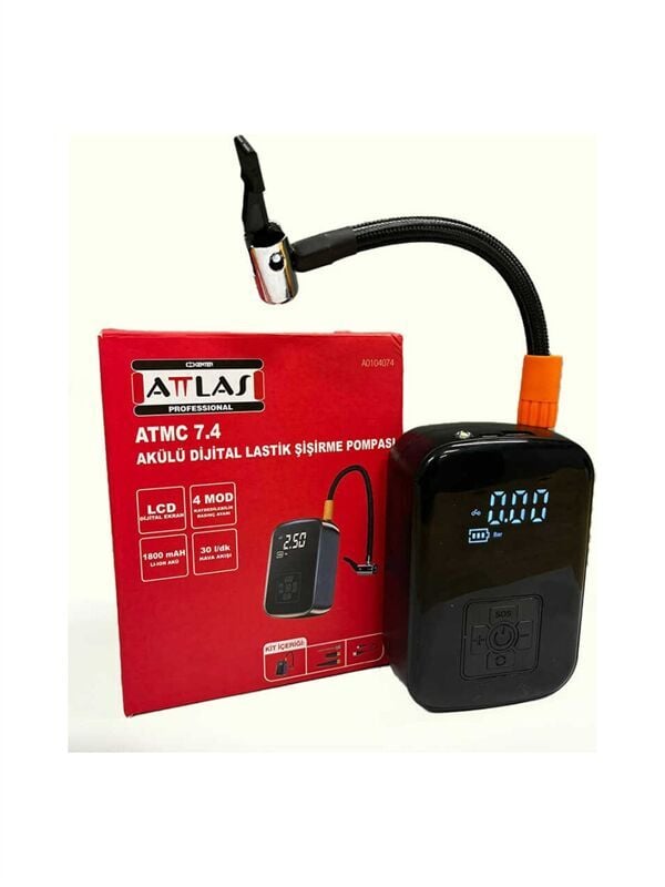 Attlas Dijital Lastik Şişirme Pompası ATMC 7.4 A0104074