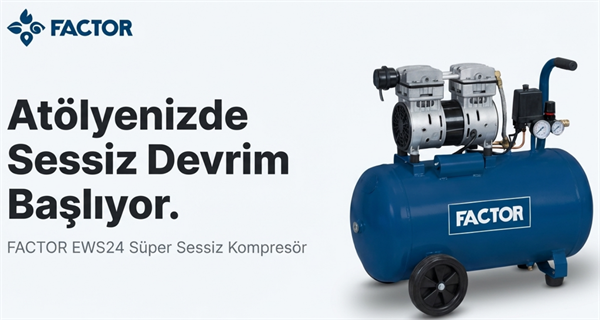 Factor Hava Komprasörü 24 LT Sessiz EWS24