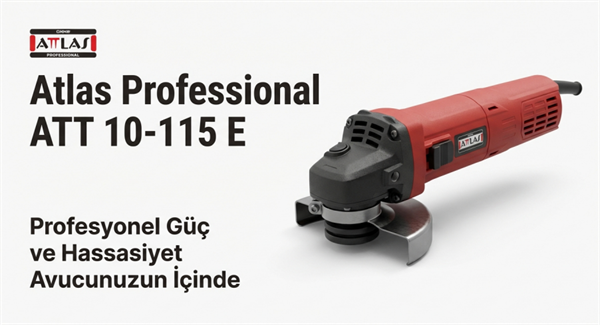 Attlas ATT 10-115E Avuç Taşlama Makinesi Devir Ayarlı 950W 115MM