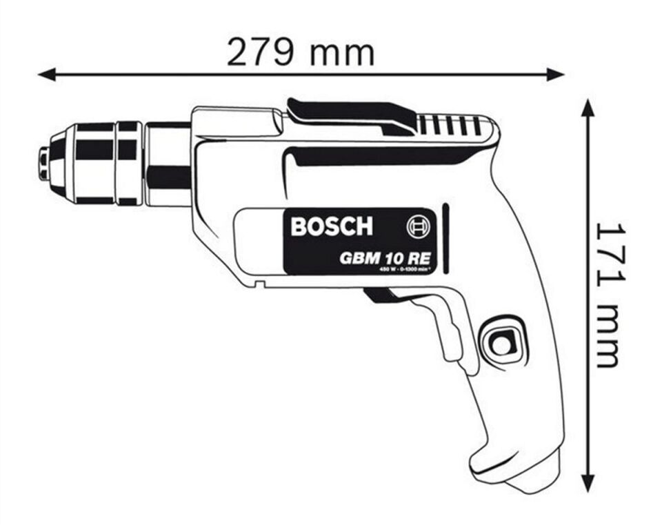 Bosch GBM 10 RE Darbesiz Matkap Professional 600 Watt