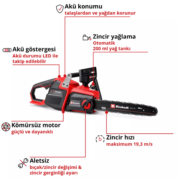 Einhell GP-LC 36/40 Lİ BL Solo  Akülü Ağaç Kesme 4600050 (Aküsüz)