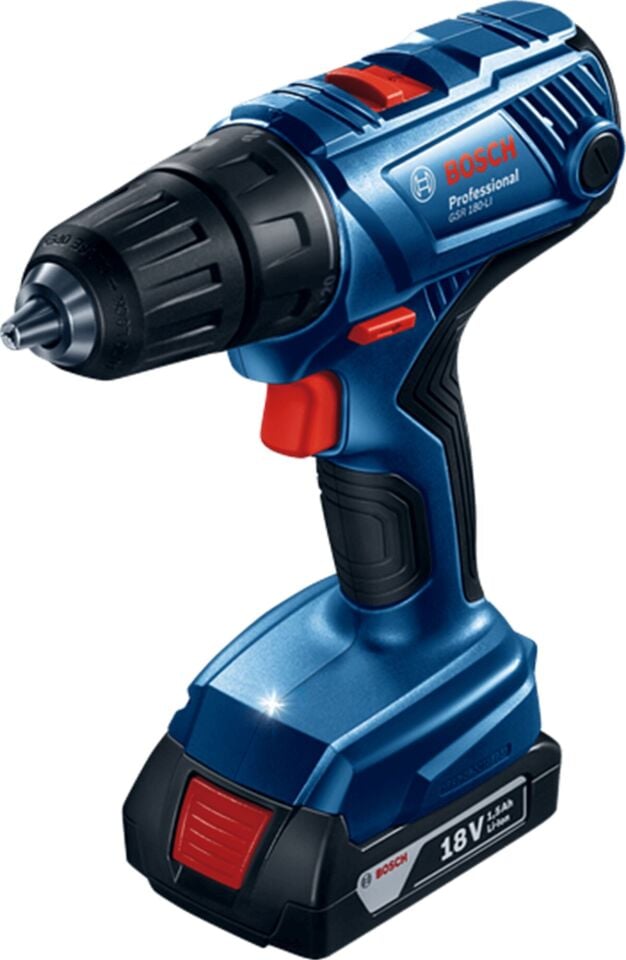 Bosch Professional GSR 180-LI 2X1,5 AH Akülü Delme/Vidalama - Çantalı