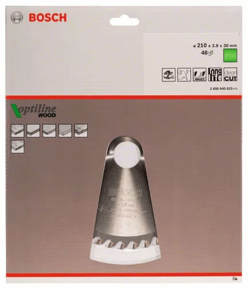 Bosch Daire Testere Bıçağı Optiline Wood 210x2,8x30 Mm 48 Diş 2608640623